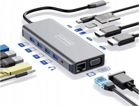 Šakotuvas Zenwire 12 viename USB-C dokas / replikatorius (1026902368)