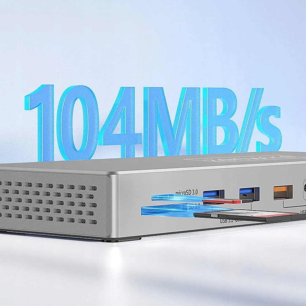 „Zenwire“ prijungimo stotelė / replikatorius USB-C šakotuvas 16 viename 2x HDMI 4K 60Hz „DisplayPort 1.4“ USB SD lizdas
