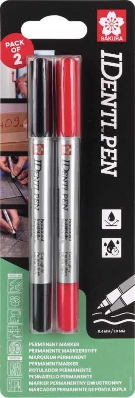 Sakura MARKERY IDENTI-PEN JUODA + Raudonas