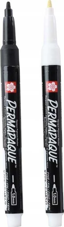 Sakura Permapaque Markers su fine tip, juoda + balta, Sakura