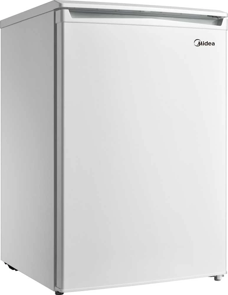 Midea Šaldiklis | MDRD129FZE01 | Energijos vartojimo efektyvumo klasė E | Vertikalus | Laisvai pastatomas | Aukštis 84,5 cm | Bendra grynoji talpa 86 l | Baltas