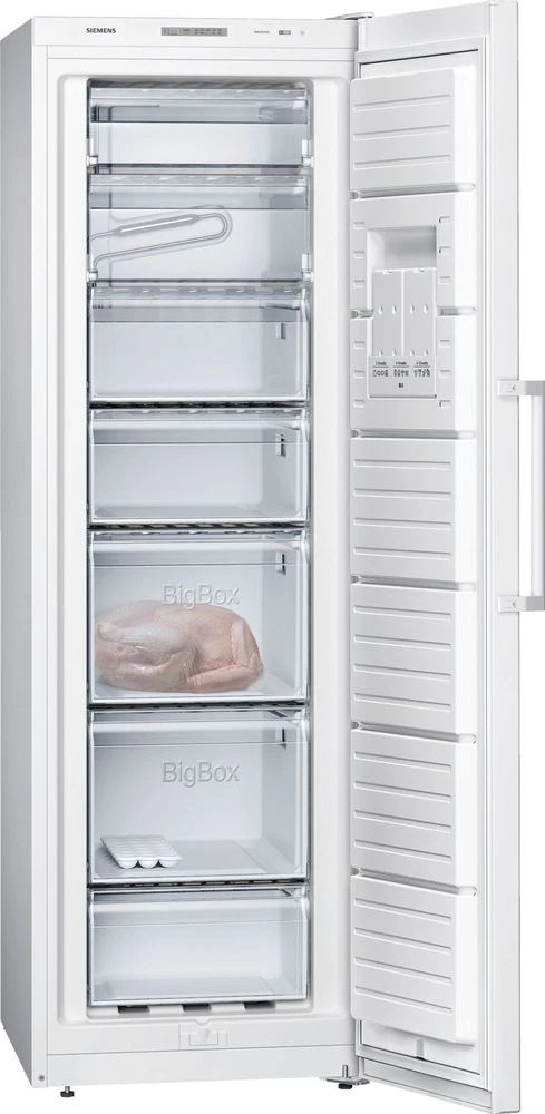 Šaldytuvas Šaldiklis Siemens iQ300 upright šaldiklis 60 cm Class E, baltas (GS36VVWEV)