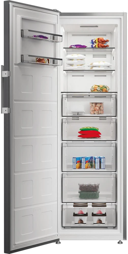 Sidabrinės spalvos šaldiklis Whirlpool WHMFF 6312 XP4