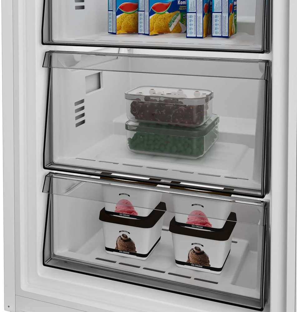 Sidabrinės spalvos šaldiklis Whirlpool WHMFF 6312 XP4
