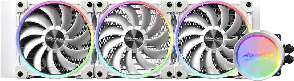 Alpenföhn Gletscherwasser 360 AIO cooler, ARGB – baltos spalvos