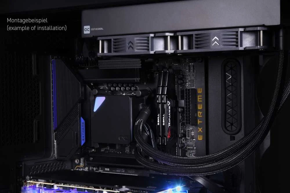 „Alphacool Core Ocean T38 360 mm“ skaitmeninis „viskas viename“ skysčio aušintuvas procesoriui