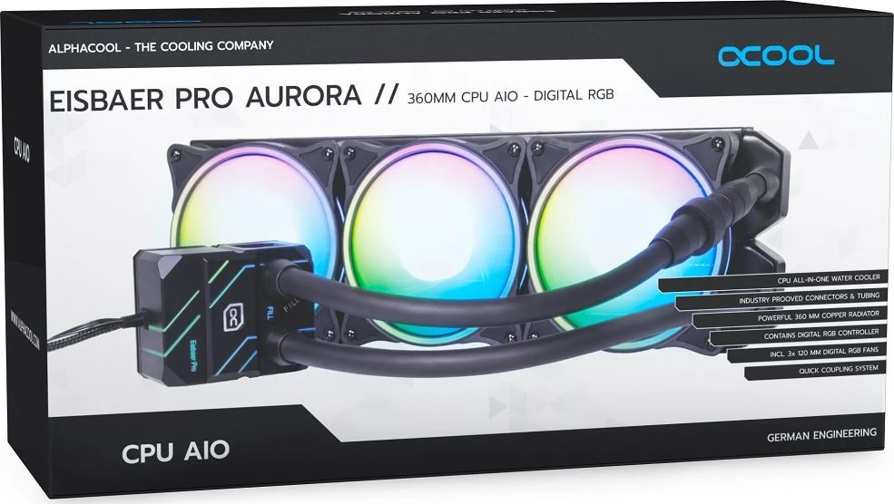 Alphacool Eisbaer Pro Aurora 360 AiO, D-RGB – 360 mm