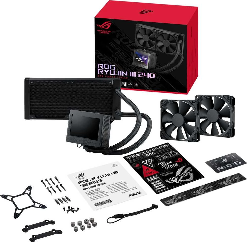 ASUS ROG RYUJIN III 240 aušintuvo pilnas komplektas