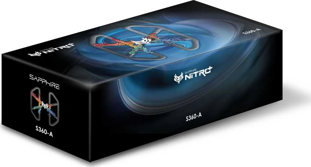 Sapphire Nitro+ S360-A All-in-One Liquid Cooler, ARGB, juodos spalvos – 360 mm