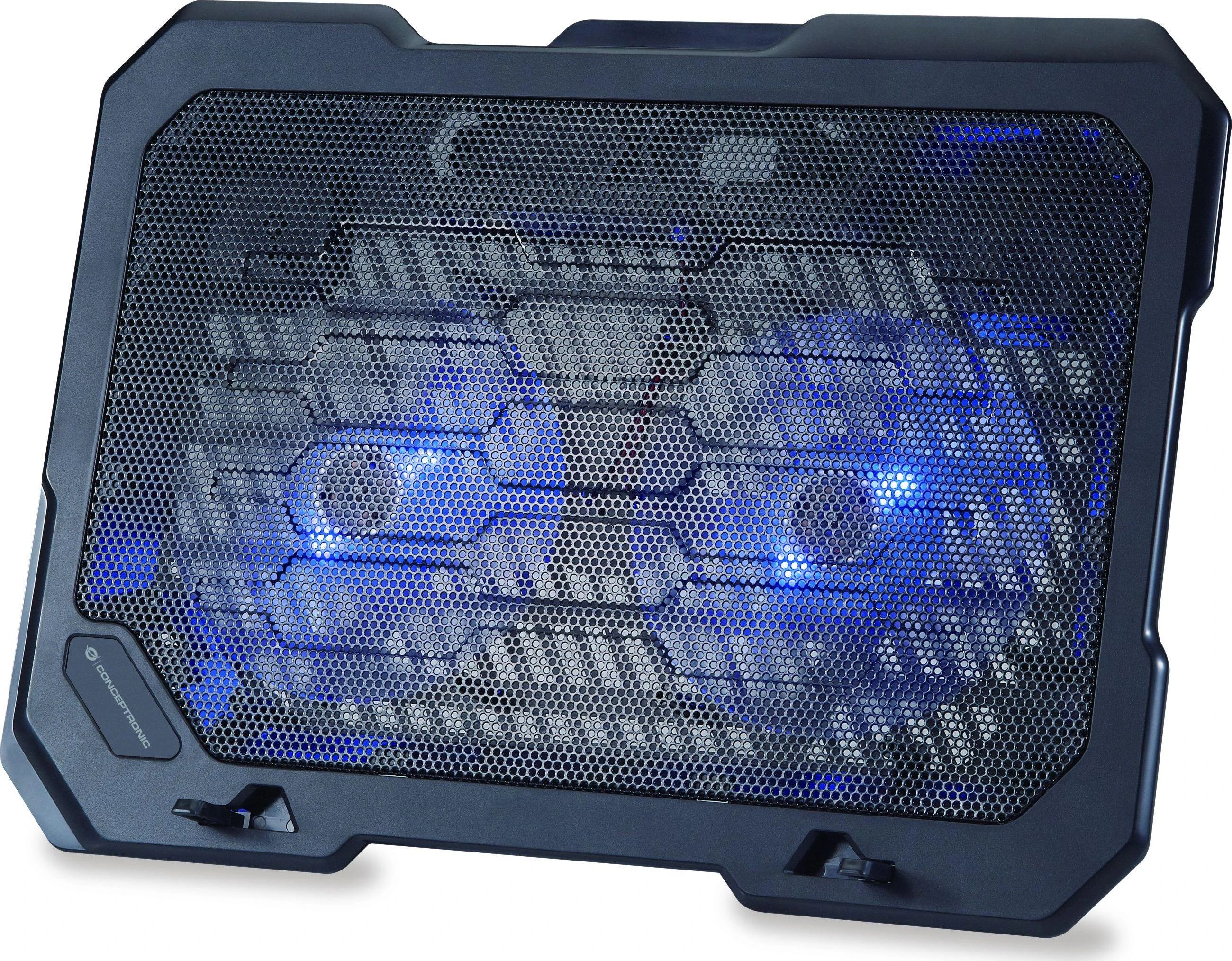„Conceptronic THANA01B Cooling Pad 15.6“ CONCEPTRONIC 2 ventiliatorių aušinimo padas (15.6) / THANA01B