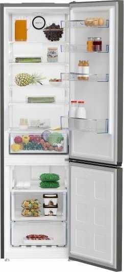BEKO šaldytuvas B1RCNA404G, aukštis 203,5 cm, energijos klasė E, NeoFrost, AeroFlow, pilkas