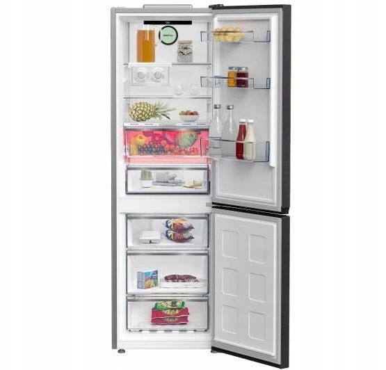 Šaldytuvas Beko No Frost 316 L aukštis 187 cm tamsus inox - Šaldytuvas (B5RCNA365ZXBR)