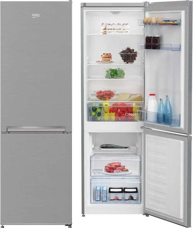 BEKO Šaldytuvas RCSA270K40SN, Energy class E, Height 171cm, Inox