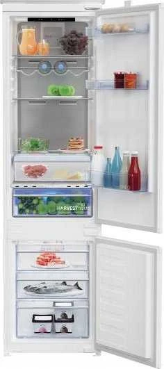 BEKO BCNA306E5ZSN įmontuojamas šaldytuvas, 193,5 cm, D energijos klasė, HarvestFresh, Neo Frost, metalinė sienelė
