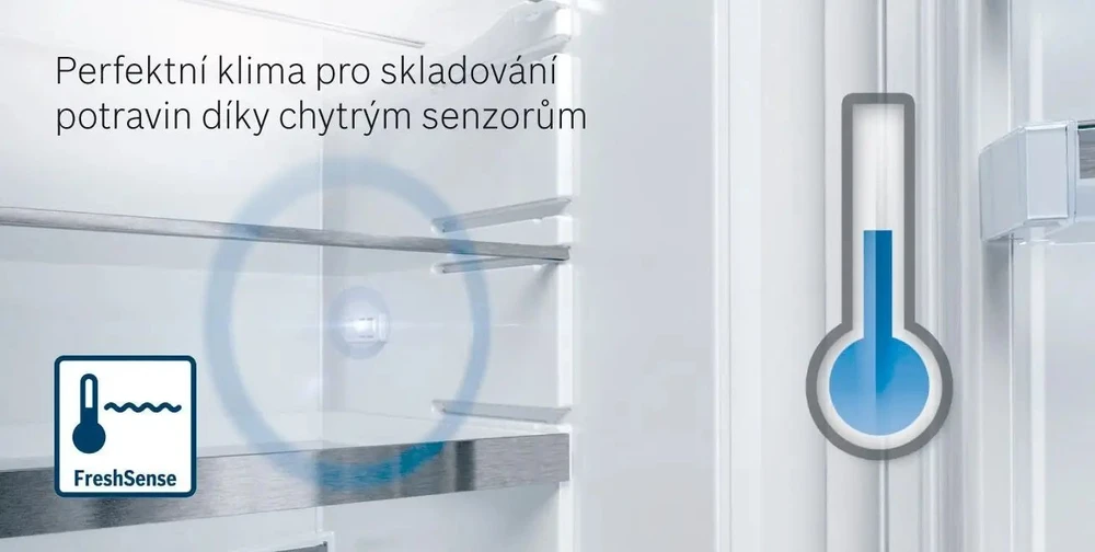 Bosch KGE49AICA Serija 6, Laisvai statomas šaldytuvas-šaldiklis su šaldiklio skyriumi apačioje, 201 x 70 cm, Nerūdijančio plieno dizainas (atsparus pirštų antspaudams)