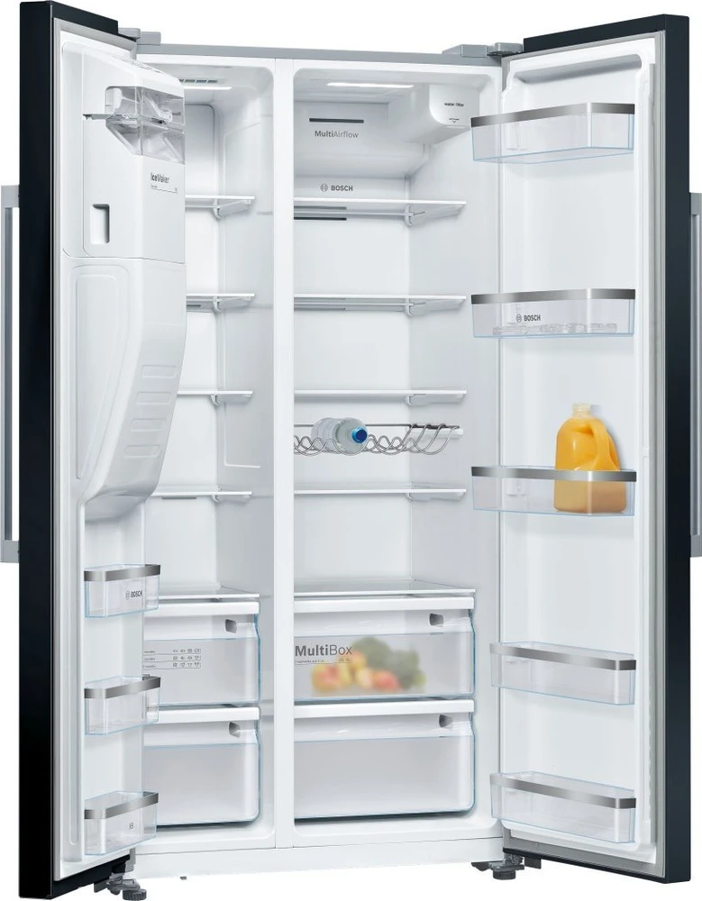 Bosch Serie 6 KAD93ABEP side-by-side šaldytuvas Freestanding 562 L E Juodas