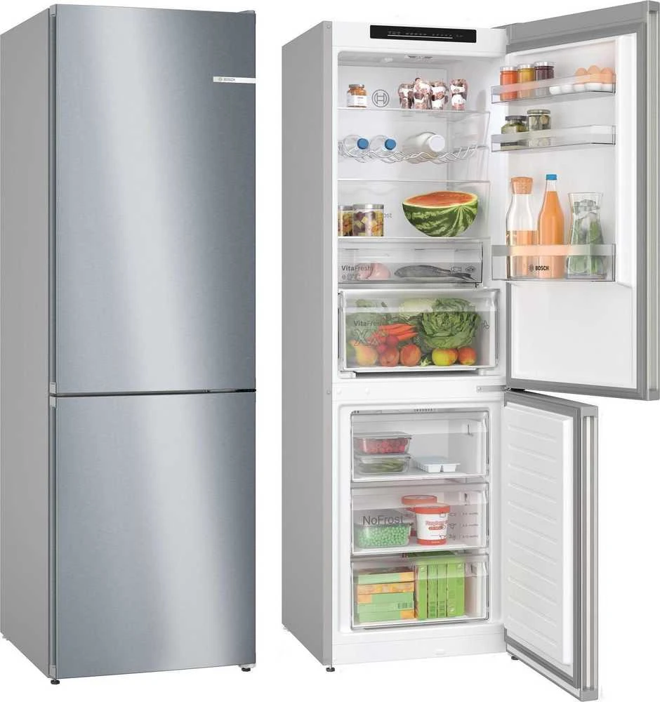 Šaldytuvas Bosch KGN362IDF Serie | 4, Laisvai statomas, 186 x 60 cm, inox-easyclean
