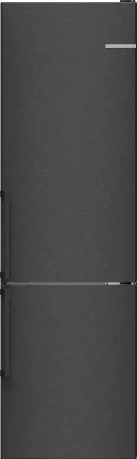 Bosch KGN39VXBT Serija 4, Laisvai statomas šaldytuvas-šaldiklis su šaldiklio skyriumi apačioje, 203 x 60 cm, Juodas stainless steel