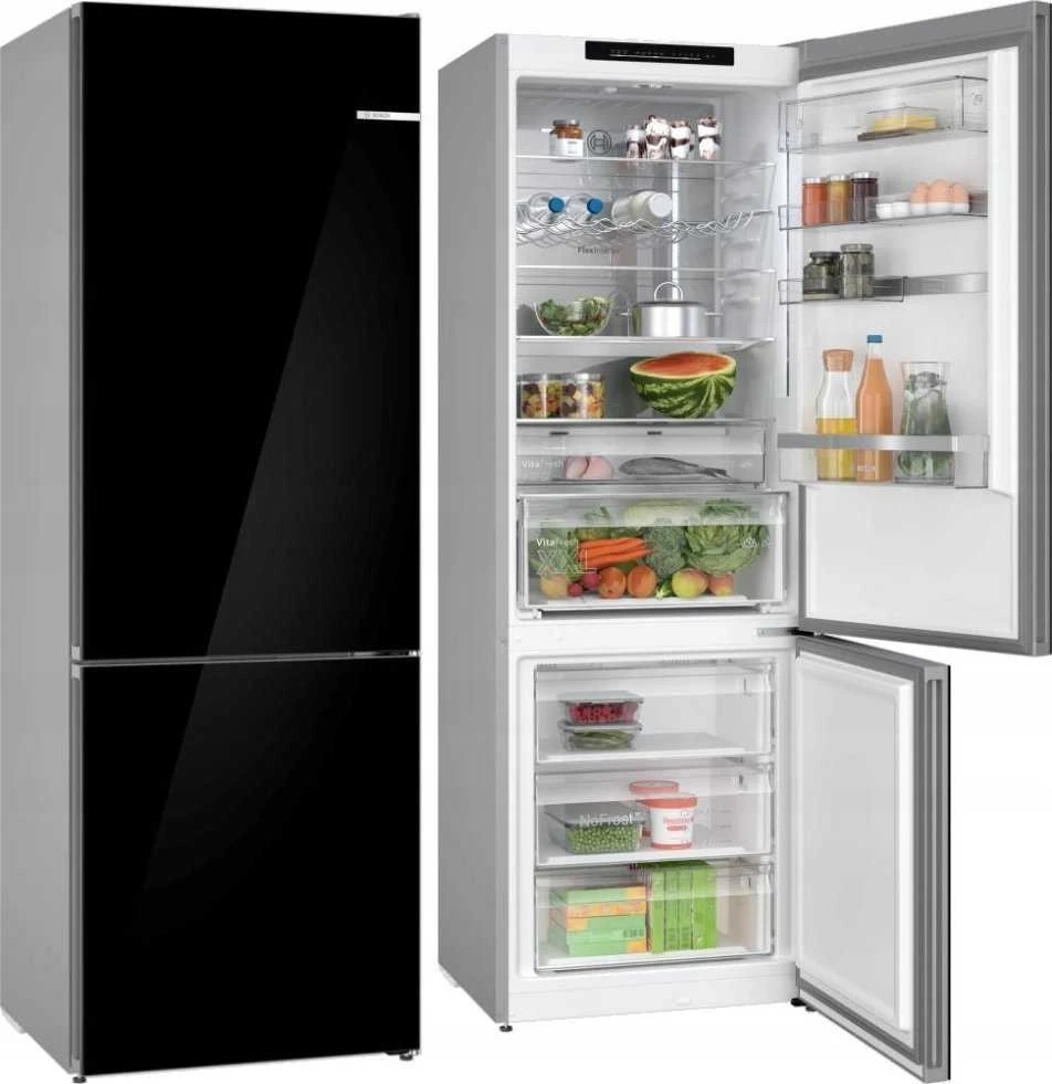 Bosch Serie 6 KGN49LBCF fridge-šaldiklis Freestanding 440 L C Juodas