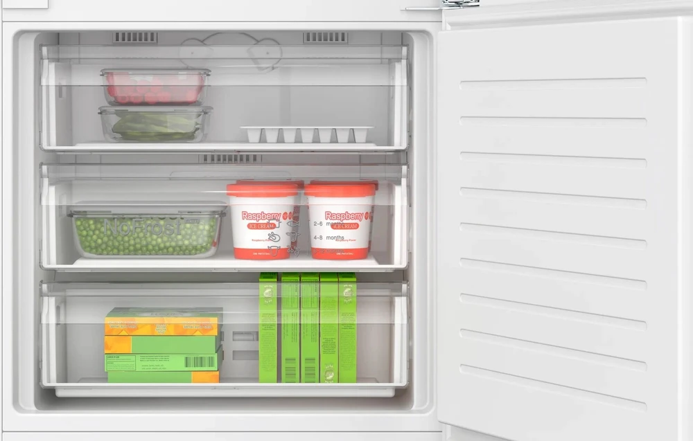 Bosch Serie 4 KBN96VFE0 fridge-šaldiklis Built-in 383 L E Baltas