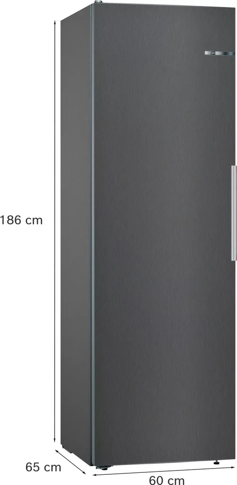 Šaldytuvas Bosch KSV36VXDP 4 serija, Juodos spalvos