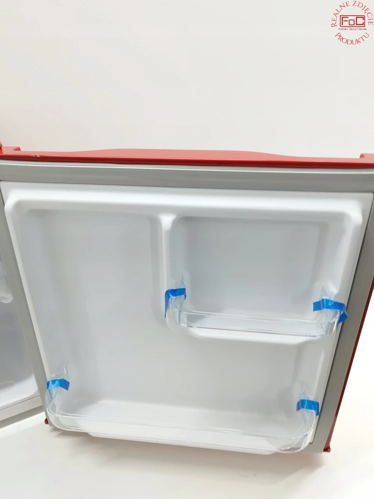 Šaldytuvas CHiQ CSD46D4RE mini baras, 46 litrai, 2 skyriai, nuo 0 °C iki +10 °C, 39 dB, raudona