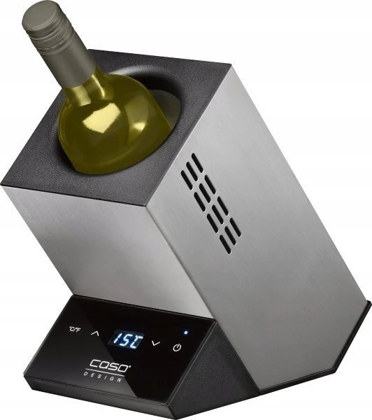 Vieno butelio vyno šaldytuvas Caso WineCase One, Pilkos spalvos