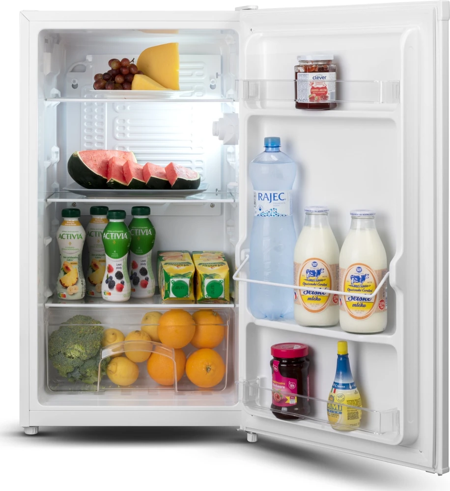 Goddess Šaldytuvas | GODRME085GW8SSE | Energy efficiency class E | Free standing | Larder | Height 85 cm | Šaldytuvas net capacity 88 L | 39 dB | Baltas