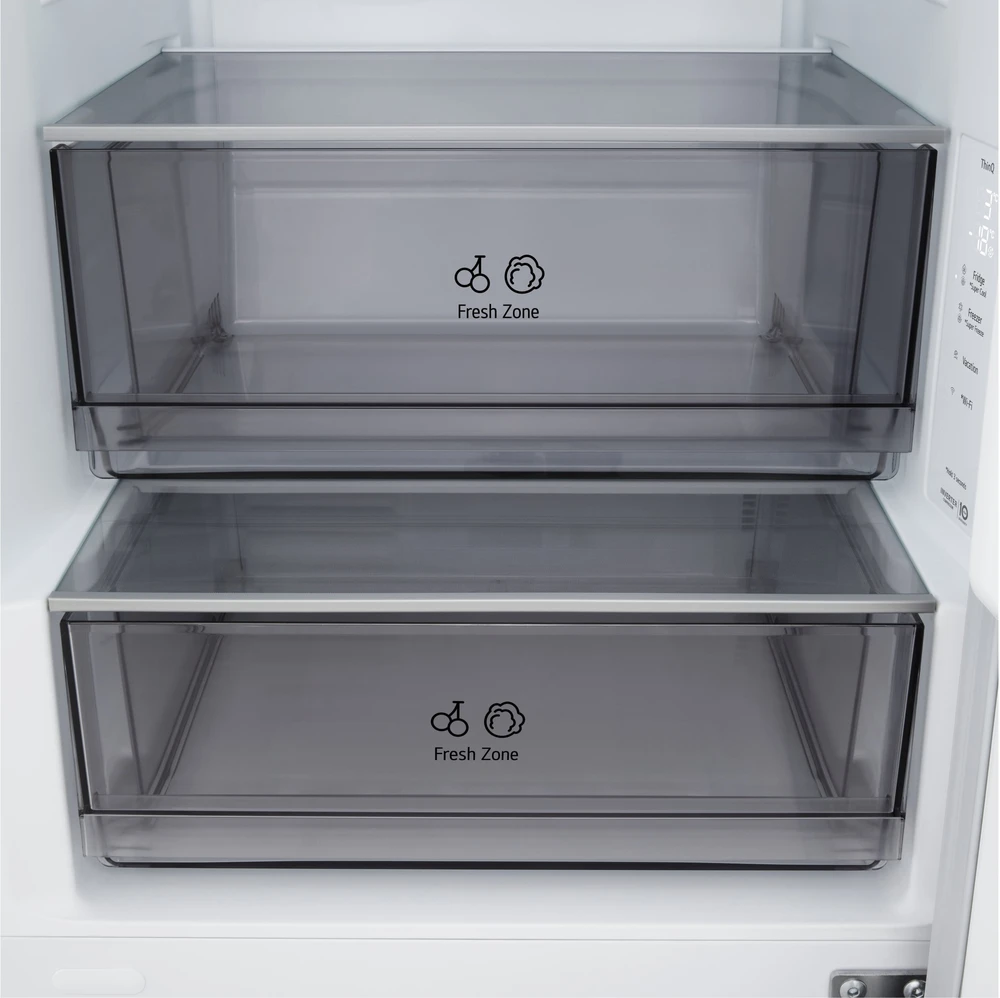 LG Šaldytuvas | GBBSJ10EPY | Energy efficiency class E | Free standing | Combi | Height 186 cm | No Frost system | Šaldytuvas net capacity 220 L | Šaldiklis net capacity 113 L | Ekranas | 35 dB | Prime Sidabrinis