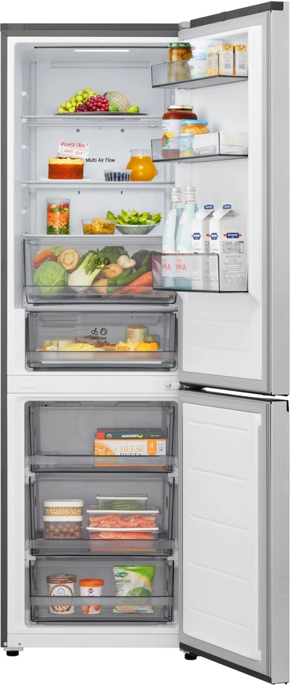 LG Šaldytuvas | GBBSJ10EPY | Energy efficiency class E | Free standing | Combi | Height 186 cm | No Frost system | Šaldytuvas net capacity 220 L | Šaldiklis net capacity 113 L | Ekranas | 35 dB | Prime Sidabrinis