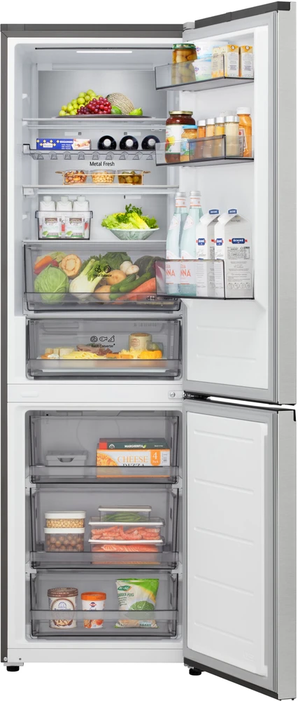 LG šaldytuvas su „NoFrost“ funkcija, 333 l, aukštis 186 cm, sidabrinis - (GBBS514CPY.APYQEUZ)
