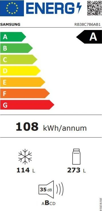 Šaldytuvas Samsung RB38C7B6AB1/EF