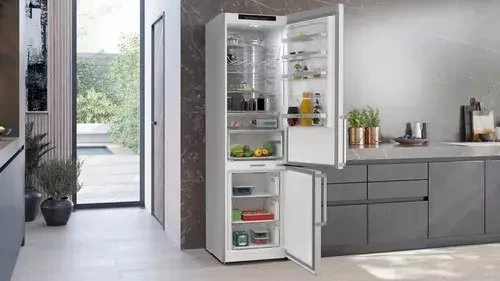 Šaldytuvas Siemens iQ500 lodówko-šaldiklis Wolnostojący A Plienas szczotkowana