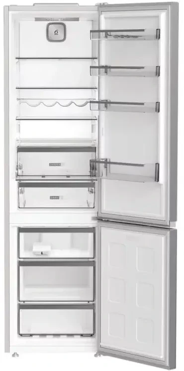 Whirlpool Šaldytuvas | WHK 25404 XP4E | Energy efficiency class E | Free standing | Combi | Height 203.5 cm | No Frost system | Šaldytuvas net capacity 249 L | Šaldiklis net capacity 106 L | 37 dB | Sidabrinis