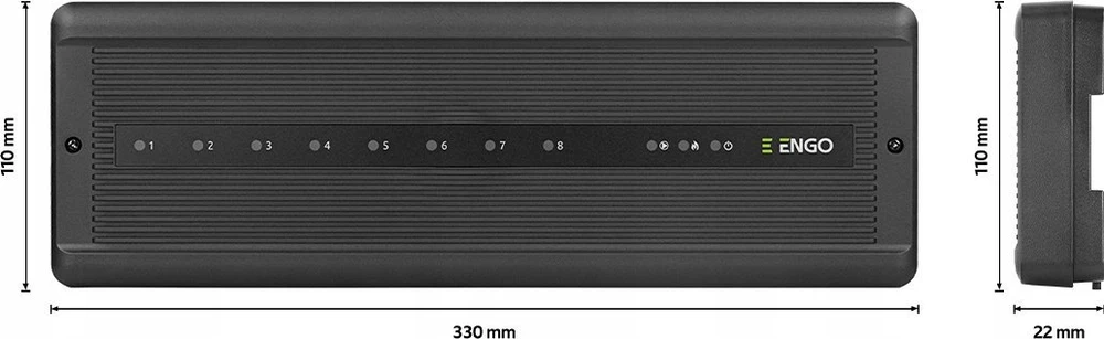 Engo Controls ENGO ECB8-230 – 8 zonų, 230V, grindinio šildymo valdymo blokas