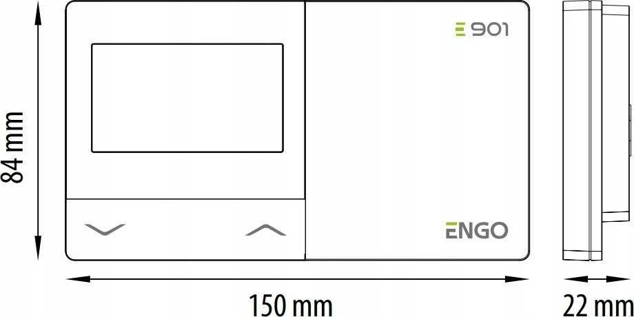 Engo programmējams vadu termostats E901