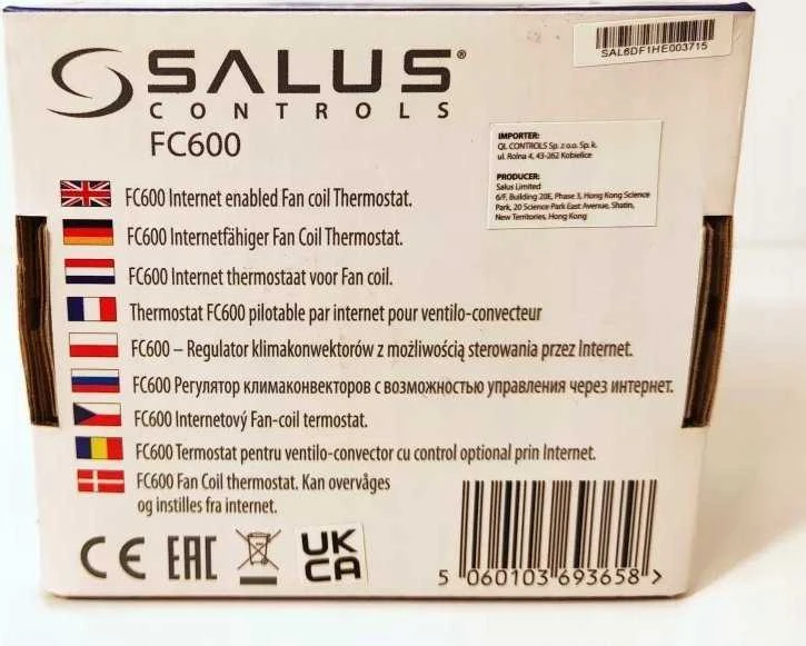 Salus termostats Fan Coil, FC600, 230 V