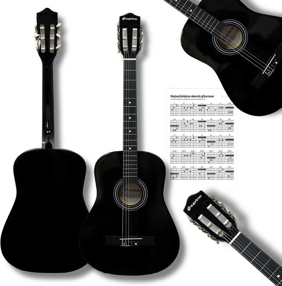 SUPRIMO CGS1 BK - classical guitar 4/4, juodas
