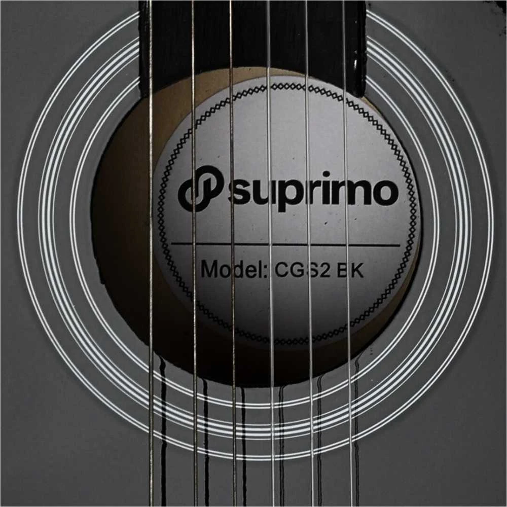 Carruzzo SUPRIMO CGS2 BK 4/4 klasikinė gitara, juoda, mokymuisi