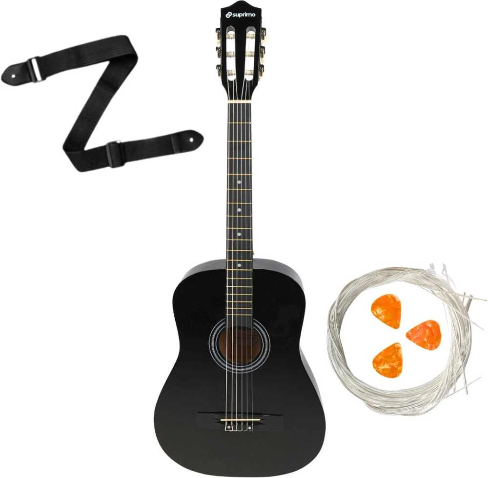 Carruzzo SUPRIMO CGS2 BK 4/4 klasikinė gitara, juoda, mokymuisi