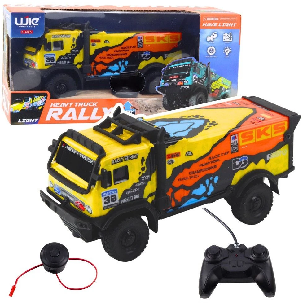 Lean Toys Nuotoliniu būdu valdomas sunkvežimis su garsais 20 cm