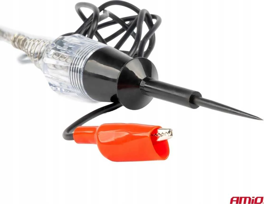 Automobilinis įtampos testeris 6–12V su „krokodilo“ gnybtu, AMIO-04272