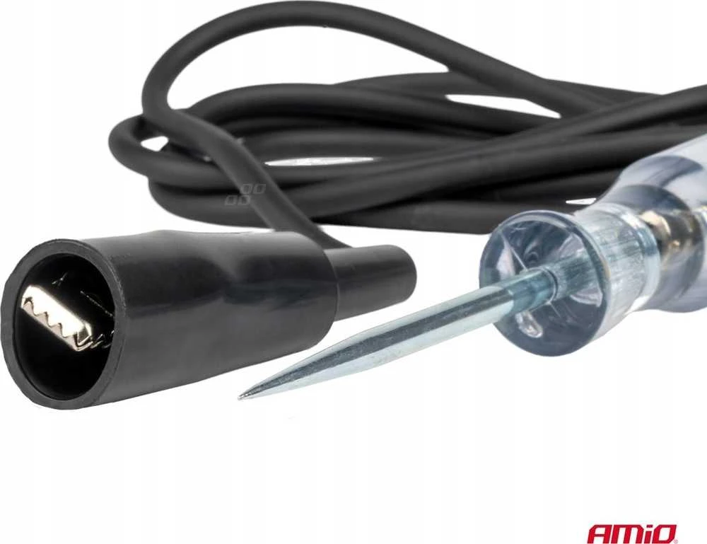 Automobilinis įtampos testeris 6–24V su „krokodilo“ gnybtu, AMIO-04273