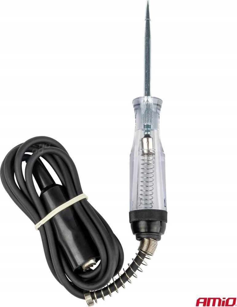 Automobilinis įtampos testeris 6–24V su „krokodilo“ gnybtu, AMIO-04273