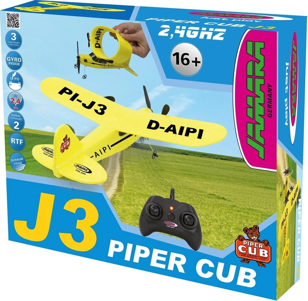 Jamara Jamara J3-CUB nuotolinio valdymo lėktuvo giroskopas 2 kanalai 2,4 GHz