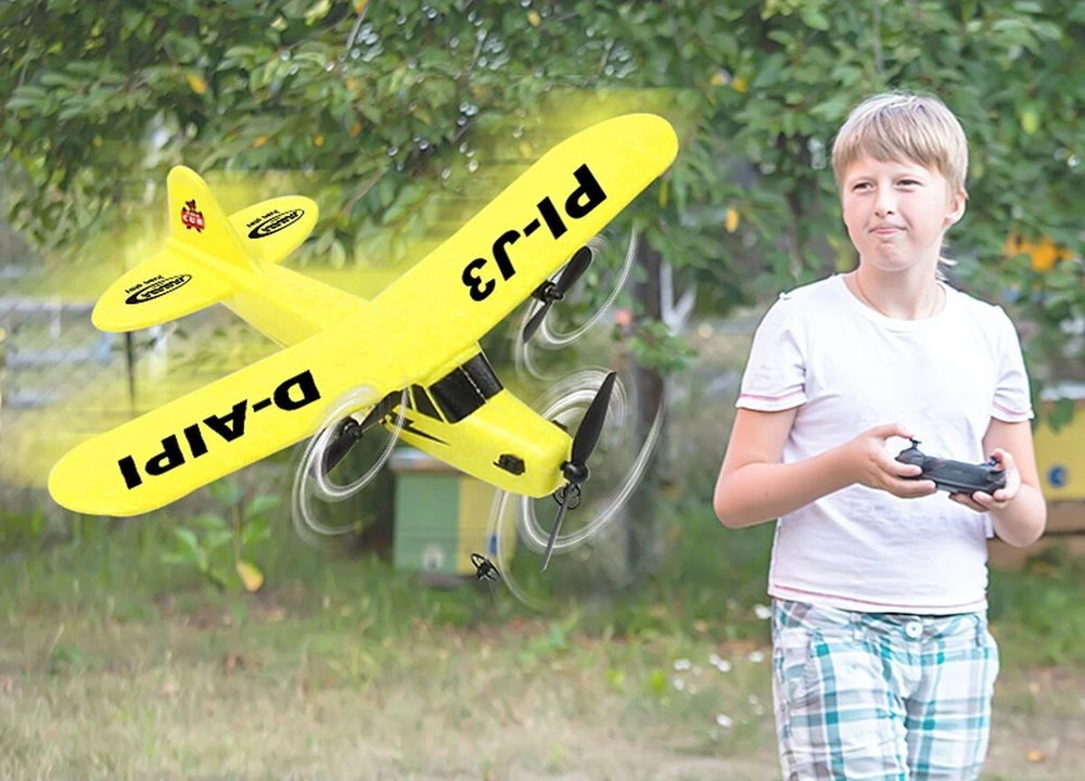 Jamara Jamara J3-CUB nuotolinio valdymo lėktuvo giroskopas 2 kanalai 2,4 GHz