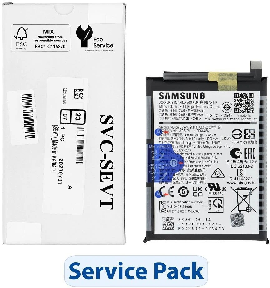 „Samsung A14 5G A146“ GH81-23314A baterijos aptarnavimo paketas