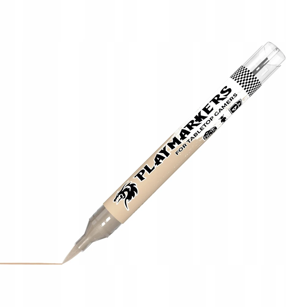 AK Interactive Playmarker akrilinis žymeklis DARK SKIN, teptuko galiukas