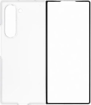 Dėklas „Samsung Galaxy Fold6“ skaidrus dangtelis su permatomu dirželiu