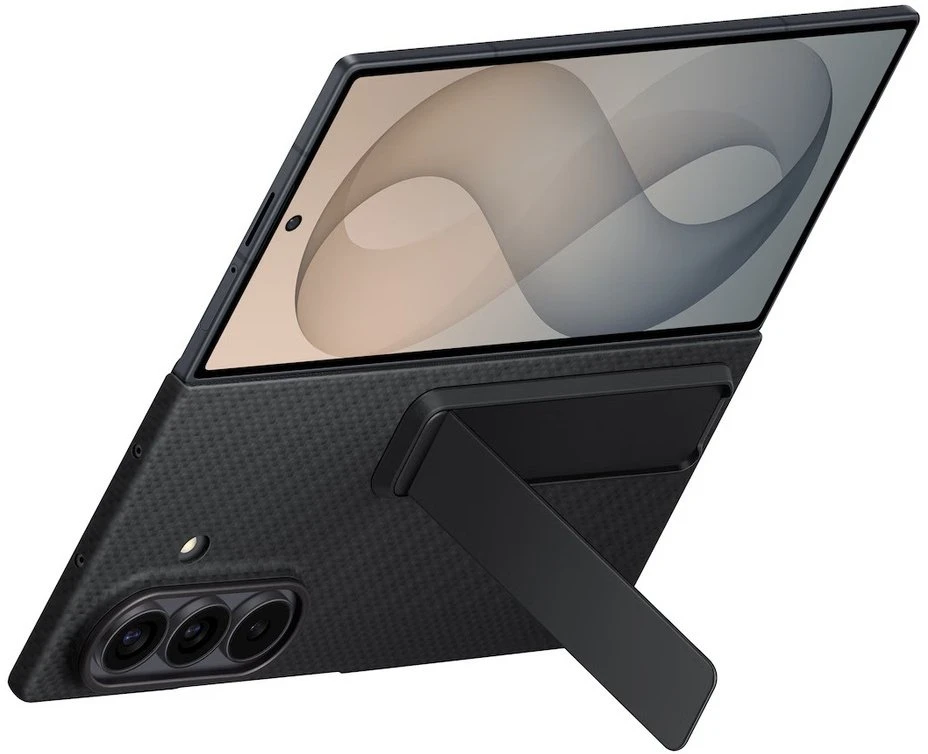 Dėklas XF976SBE anglies pluošto stovas Samsung Galaxy Fold 8 Ultra, Juodas